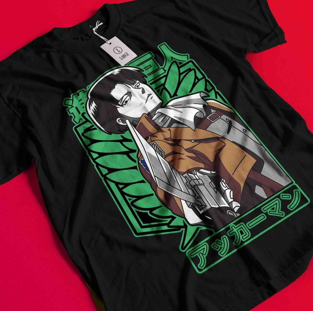 Attack On Titan Shirt Levi T-Shirt Eren Tshirt Mikasa AOT Erwin Hange Armin Tee BB1232