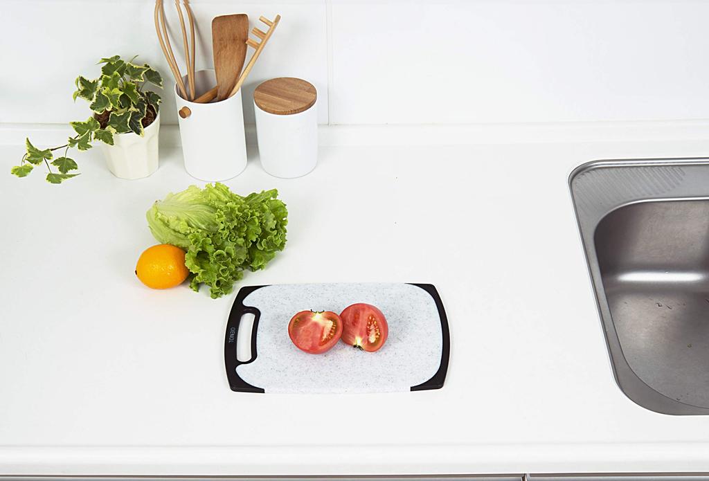 Tombow Cutting Board Width 29 X Depth 20 X Height Cm Antibacterial Heat Resistant Rubber Included Stone Grain Shinkisei M 0.8