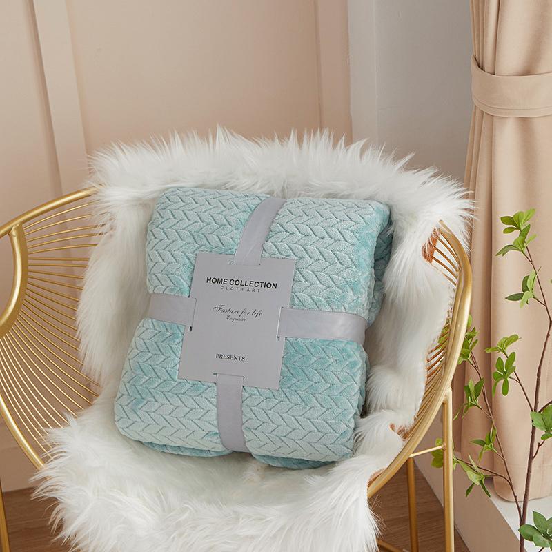 Strip Plush Sofa Towel Knitted Blanket Plaid Sofa Cover Bedside Blankets Living Room Home Decor Throw Blanket Sofa Blanket