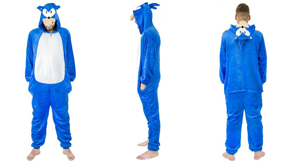 Kigurumi pigiama intero da uomo tuta intera costume sonic Costume Onesie A103 - M