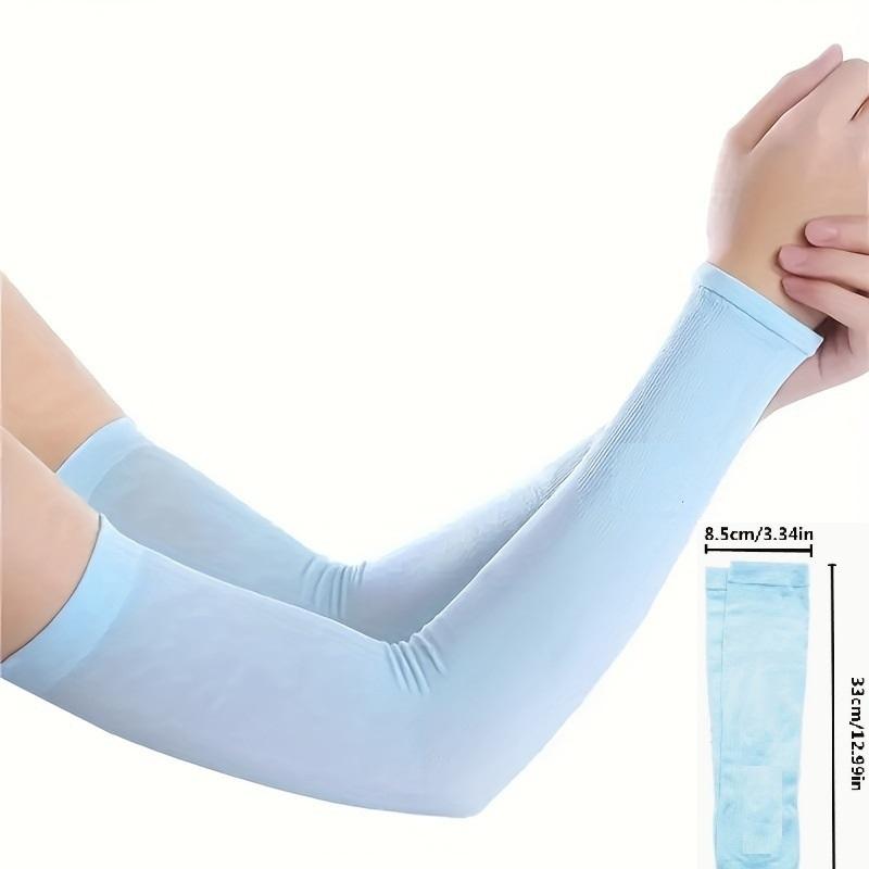 Maniche da Braccio Rinfrescanti in Seta di Ghiaccio Estate Protezione Solare UV Compressione UPF 50+ per Donne Pallavolo Sport Giovanili
