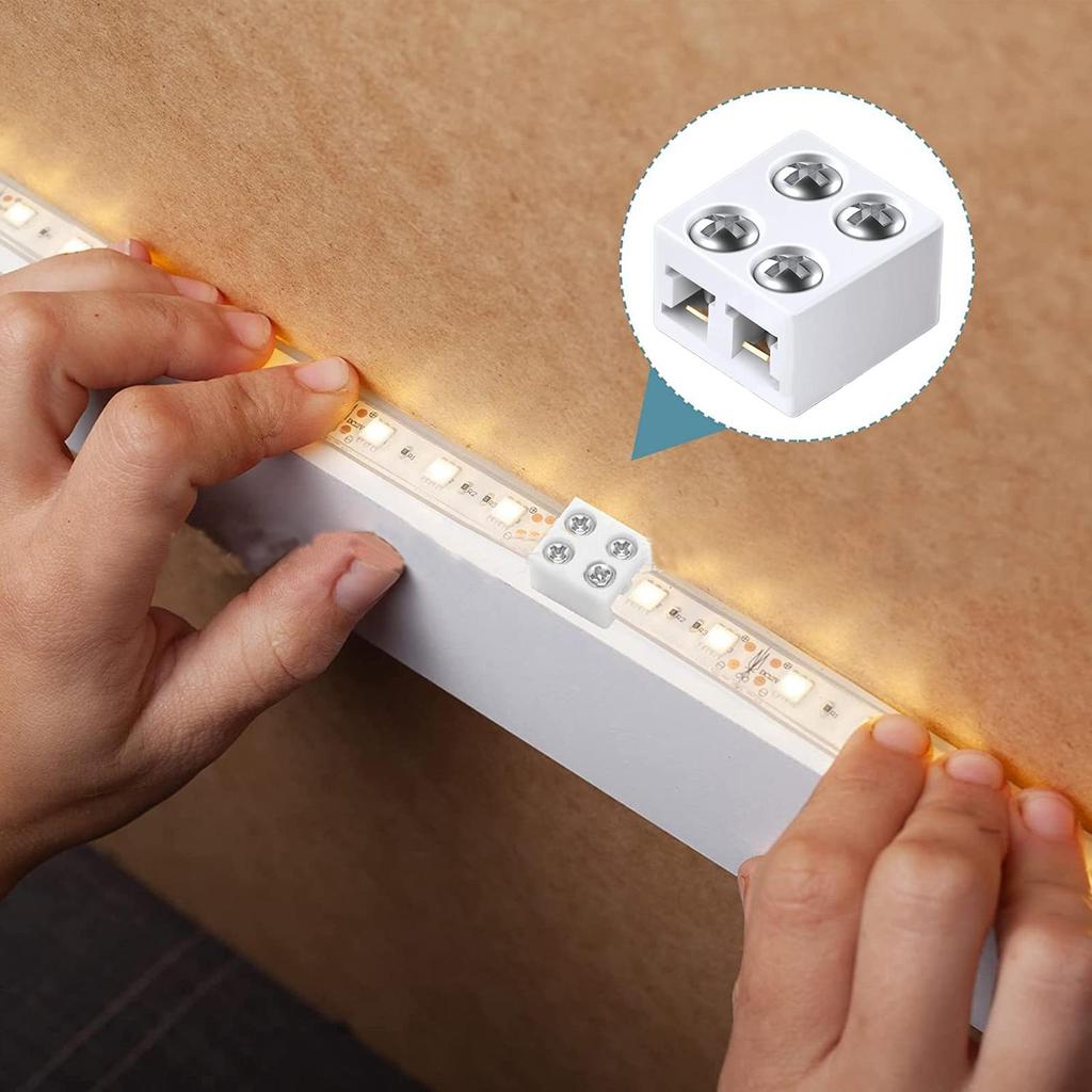 LED Connector LED Strip Connectors Sturdy 8mm User-Friendly LED Connector Versatile LED Strip Light Connectors LED Light Strip