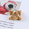 1PC Round Non Piercing Nipple Ring Stainless Steel Inlaid Zircon Fake Nipple Shield Piercing Jewelry Screw Nipple Clamps