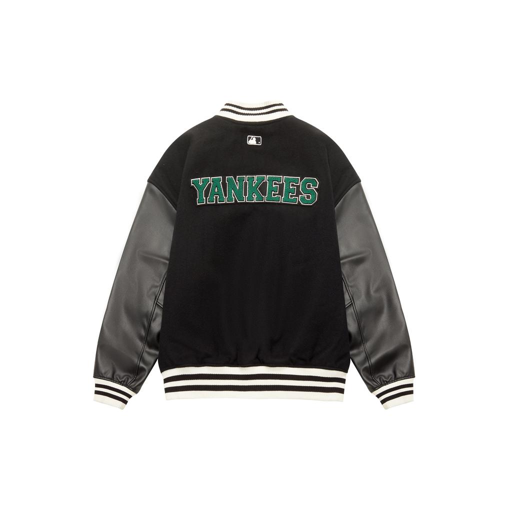 Maglia Baseball MLB New York Yankees Color Block Stampa Lettere Bottoni Unisex Nero 3AJPV0634-50BKS