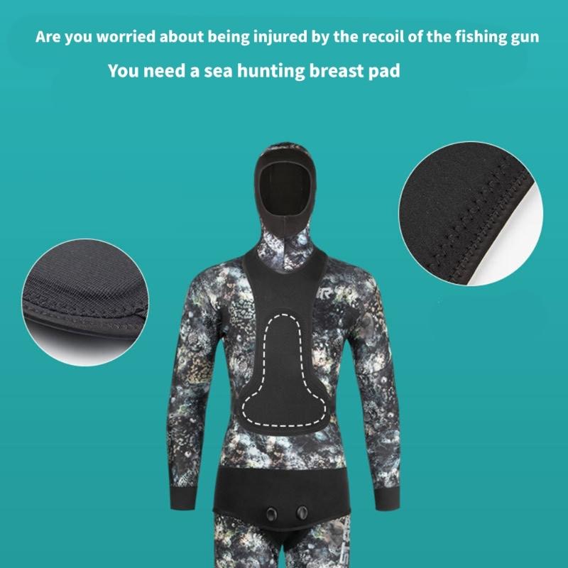 Chest Protections Loading Pad Diving Breast Vest Pad Underwater Suit Protector Cushions for Fishing Hunting Water Sports