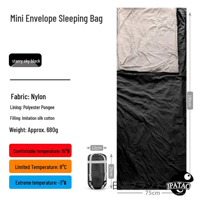 Japan Portable Lightweight Sleeping Bag for Hiking and Camping - Compact, White Duck Down, Adult Size