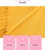 Korean Style Women's Winter Red Tassel Scarf - Imitation Cashmere Warm Gift