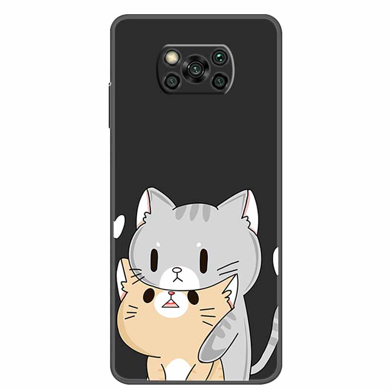 For Xiaomi Poco X3 Pro Case Animal Cat Wolf Soft TPU Phone Cases For Xiaomi Poco X3 NFC Silicone Cover PocoX3 X 3 X3Pro Cartoon