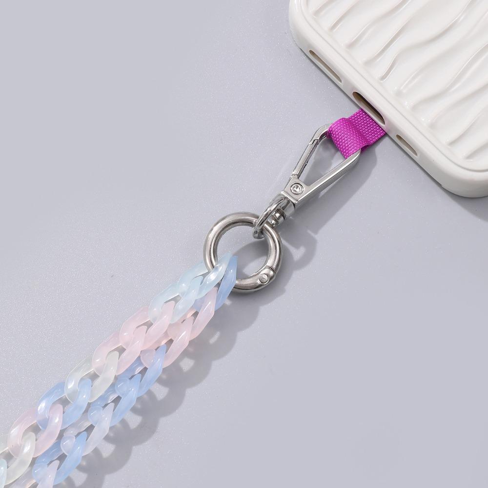 Metal Buckle Necklace Phone Lanyard Smart Phone Strap Crossbody Cellphone Strap Mobile  Phone Chain