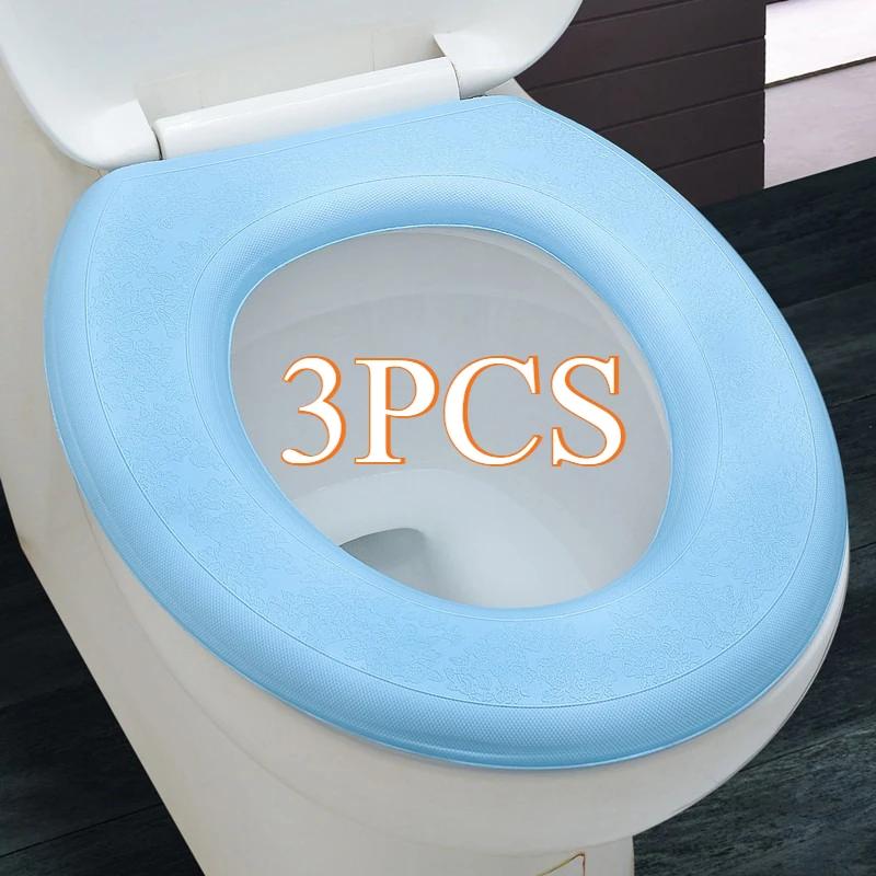 Reusable Toilet Seat Cover for Home Washable Waterproof Soft Silicone Foam Lid Cover Easy Clean Bathroom Accessories Hygienic