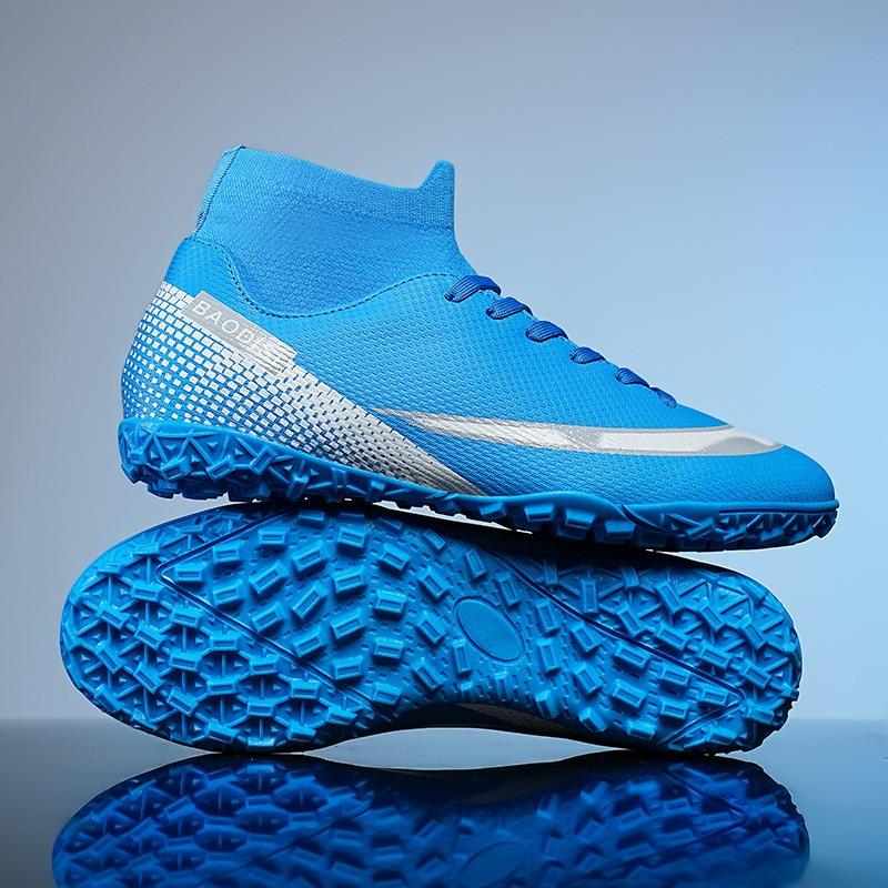 New High-top Football Shoes, Adult Men, Women and Children Long Nails, Young and Young Broken Nails, Breathable Artificial Grass Training Shoes