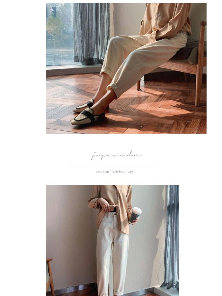 Apricot Jeans 2025: Women's Trendy Loose High-Waist Straight-Leg Harem Carrot Pants 