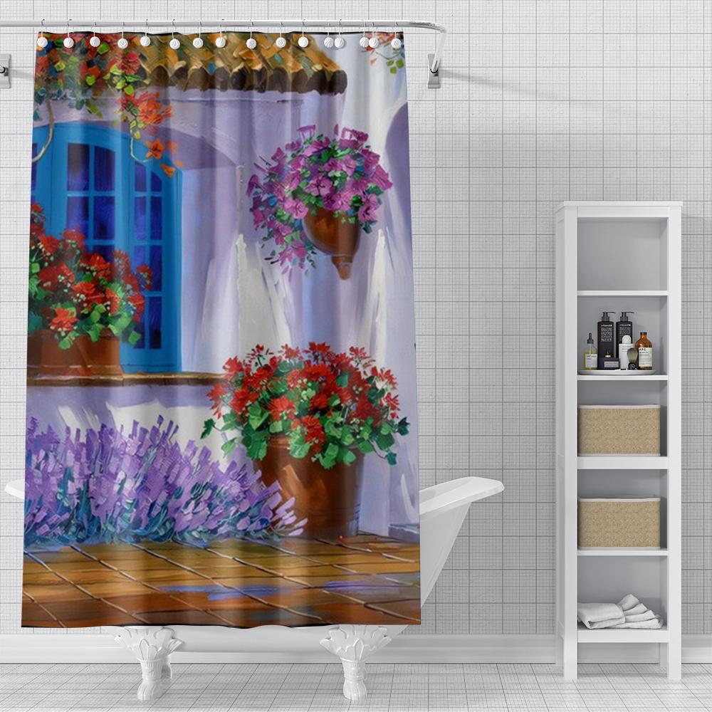 home shower curtains for bathroom Oil painting style waterproof fabric bathroom Curtains modern shower curtain 180x200 240x200