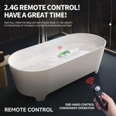 Mini Remote Controlled Boat Rc Stunt Boats 360 Degree Radio Remote Controlled Ship with Led Light Pool Water Toy Pool Toys Boys