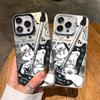 Custodia per Telefono Gatto Chitarra Argento per iPhone 12 Pro Max a 17/16/15 Plus/14/13
