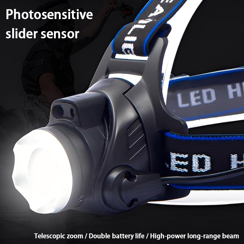 Led High-Power Long-Range Headlamp Usb Rechargeable Waterproof Suitable For Outdoor Camping And Wearing