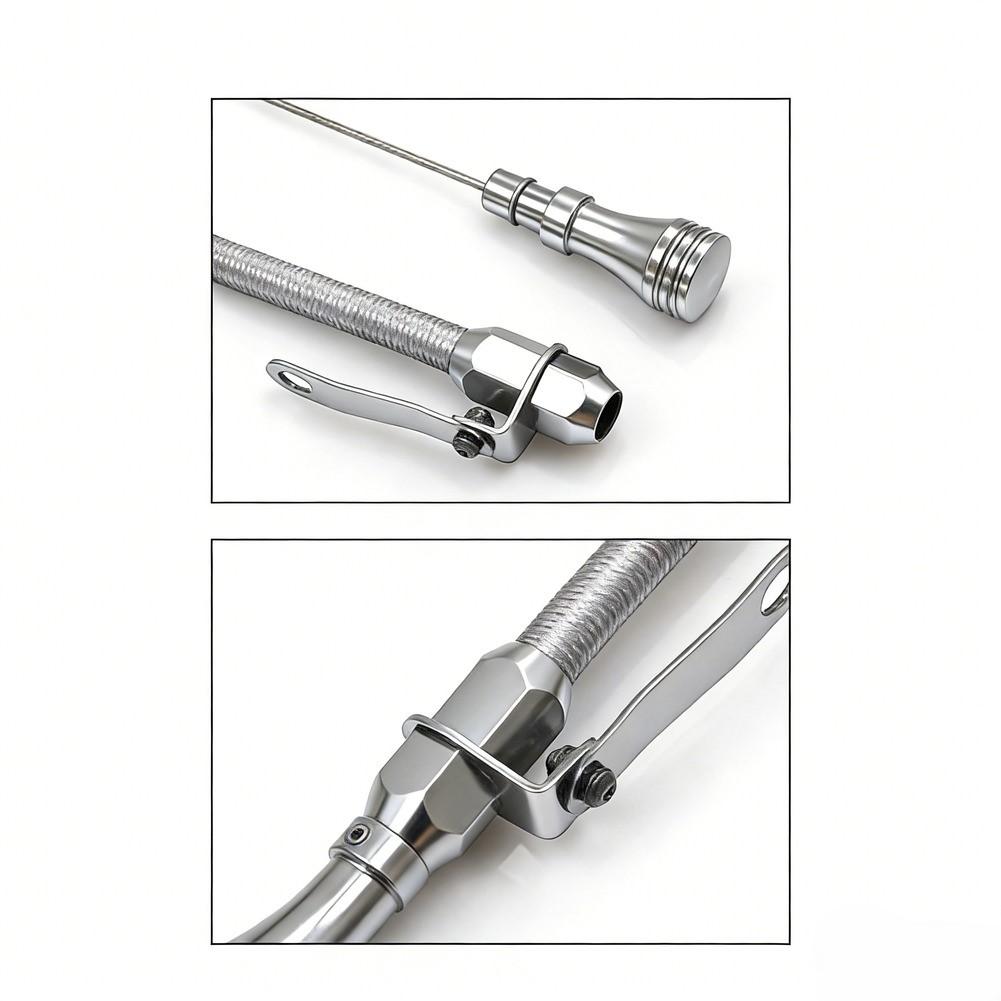 Aluminum Alloy Black Flexible Oil Dipstick for LSX for LS1 for LS2 for LS6 550 50 30mm Size Fits 4.8L 5.7L 6.0L 6.2L Engines
