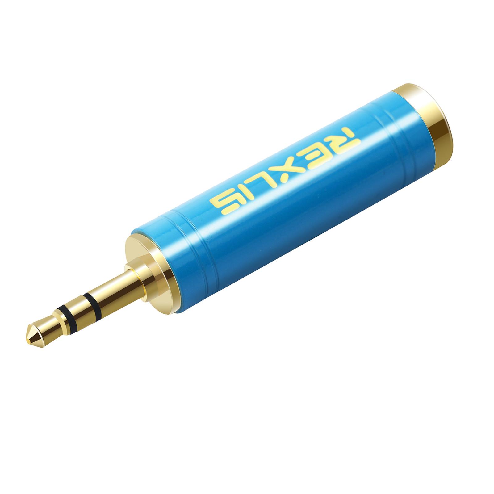 

Адаптер стерео бронзовый 3,5 мм штекер - 6,35 мм гнездо, адаптер стерео 1/8 дюйма - 1/4 дюйма для наушников