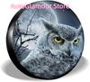 Delumie Owl Moon Cool Spare Tire Covers Wheel Protectors Weatherproof Universal for Trailer Rv SUV Truck Camper Travel Trailer S