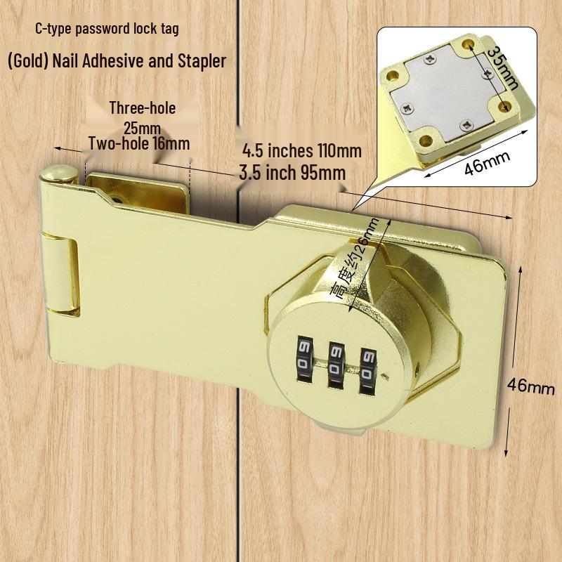 Three-Digit Multi-Purpose Mechanical Password Lock for Cabinets and Drawers