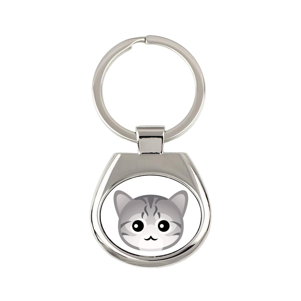 Egyptian Mau Cat - Keychain Keychain for Keys by Art-Dog Brand