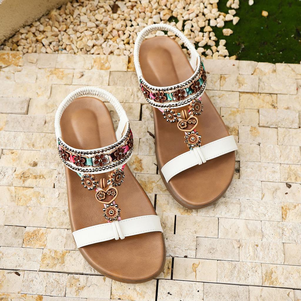 2025 summer new European and American large size Roman style bohemian outer sandals fashionable and comfortable sandals