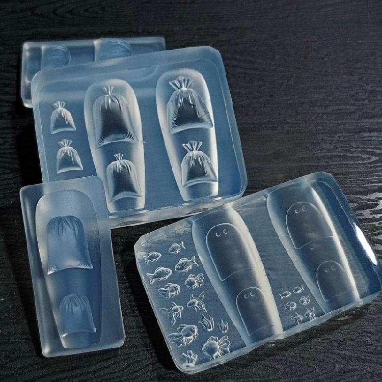 Small Art Accessories Molds Goldfish Series Nail Designing Moulds Nail Embellishment Molds for Delicate Manicure Designs