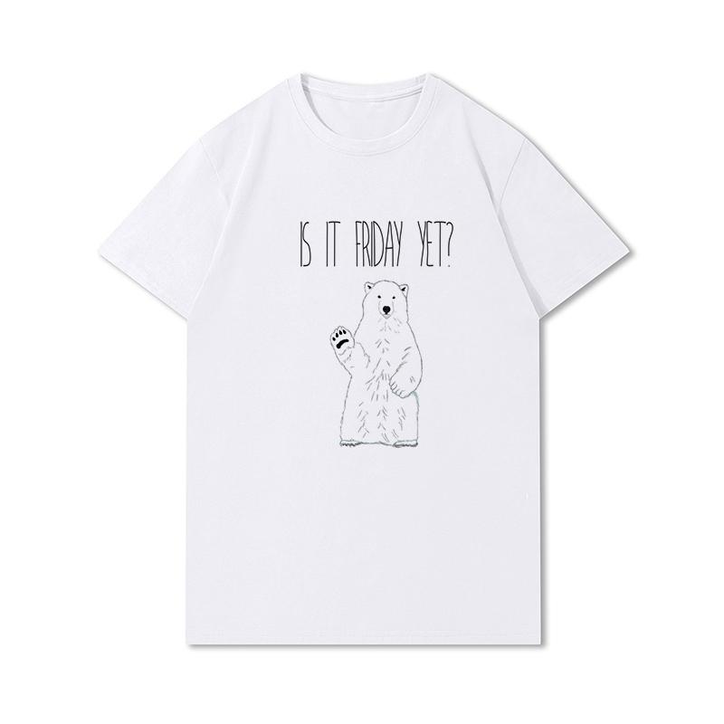 S-3XL 100 mønstre Sommerhvite T-skjorter for kvinner Trykt Uformelle korte ermer Topper O-hals T-skjorter