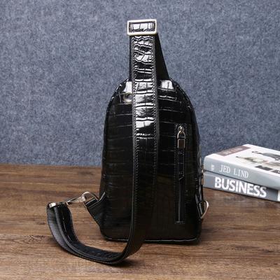 Crocodile Bone Pattern Men's Chest Bag Crocodile Claw Chest Bag Upgraded Cross Cross Bag Fashion Outdoor Shoulder Bag