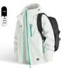American Retro Mountain Windbreaker: Color Block, Multi-Zipper, Hooded, Waterproof Jacket for Hiking and Mountaineering