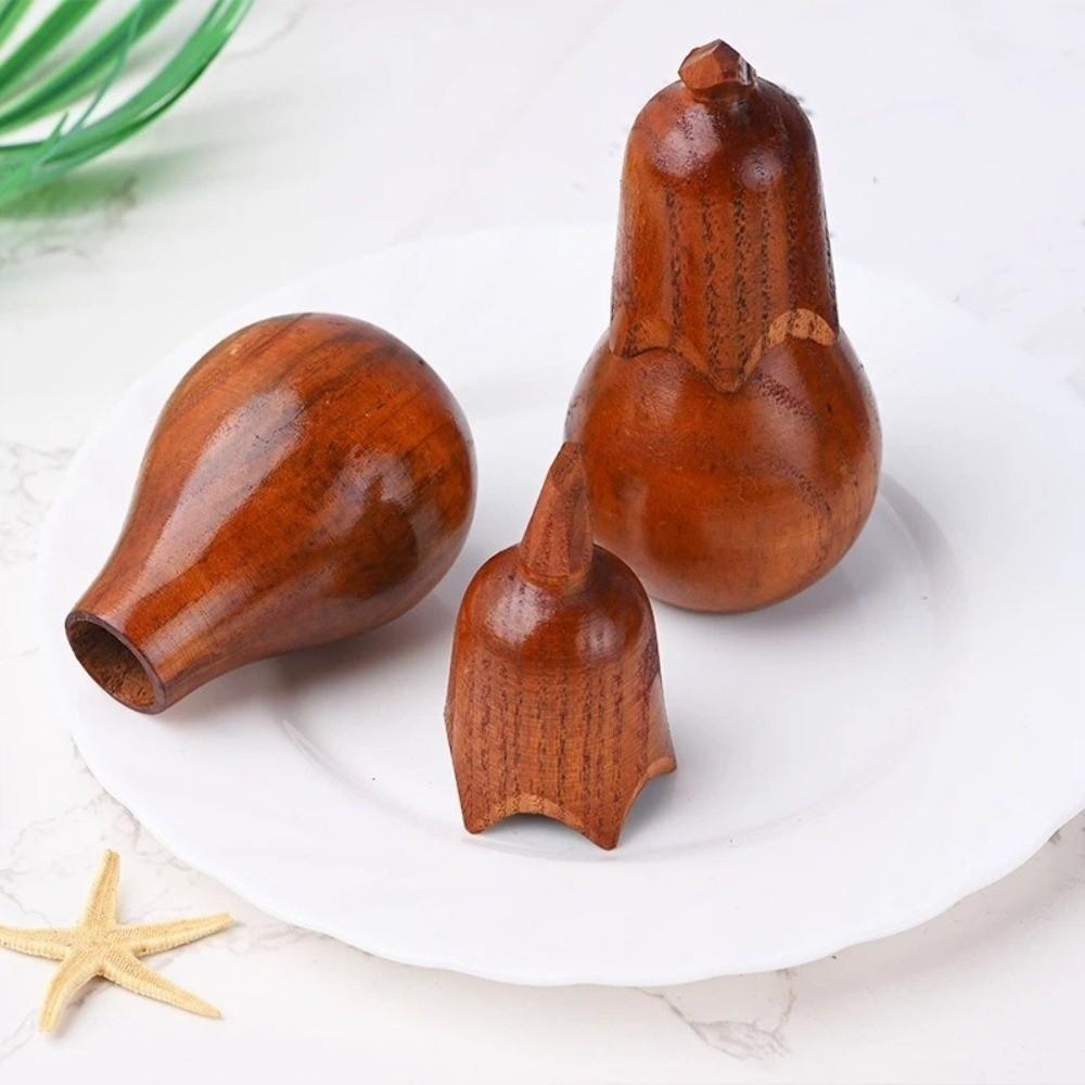 Creative Hand-Carved Eggplant Toothpick Holder Portable Simple Wooden Toothpick Box Stable Toothpick Storage Box Dining Table