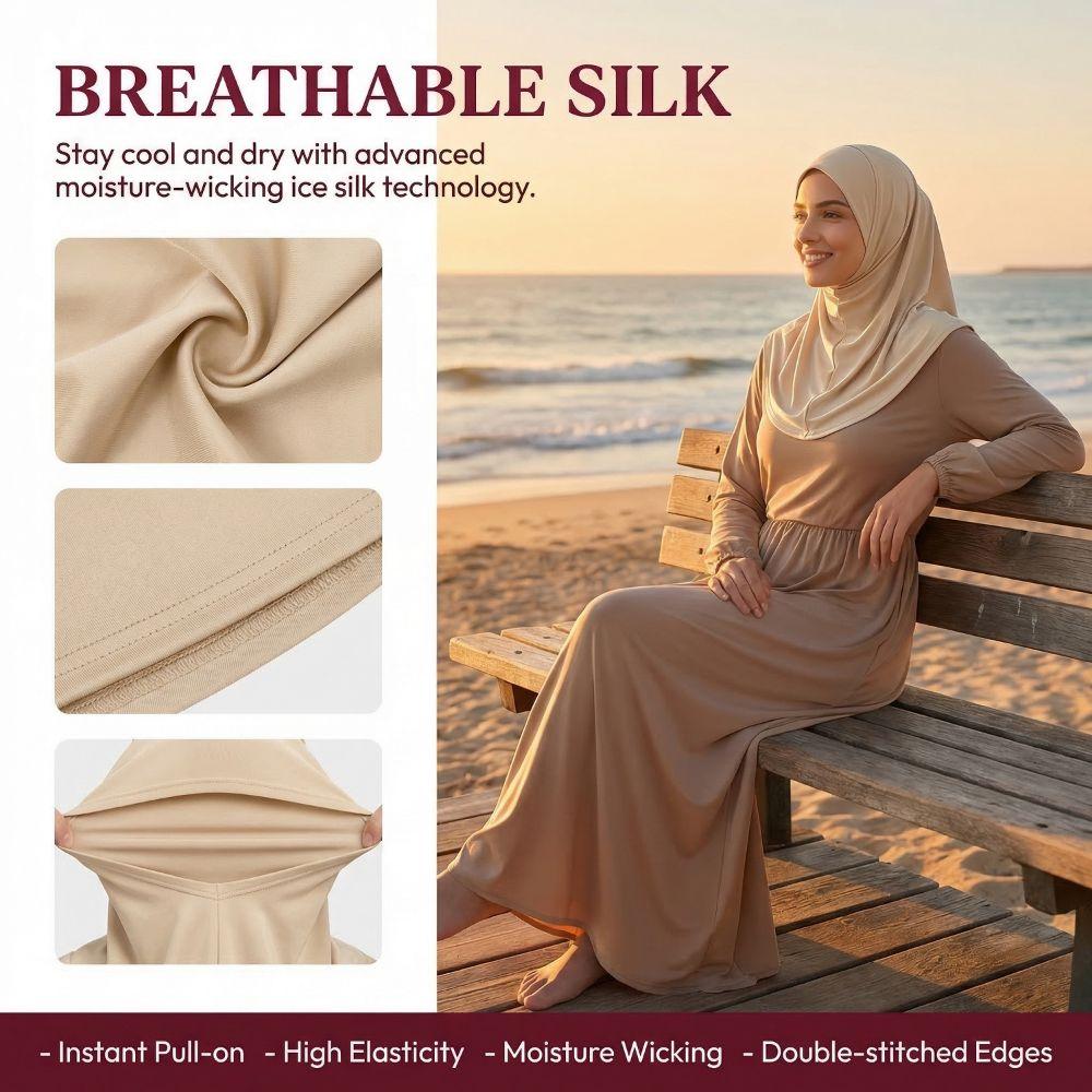 Soft Ramadan Hijab Solid Color Islamic Headscarf India Hat Headband Hat Outdoor