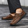 Neue Herren Freizeitschuhe Handgefertigte Leder Loafer Bequeme Herrenschuhe Hochwertige Spaltleder Flache Mokassins Herren Sneakers