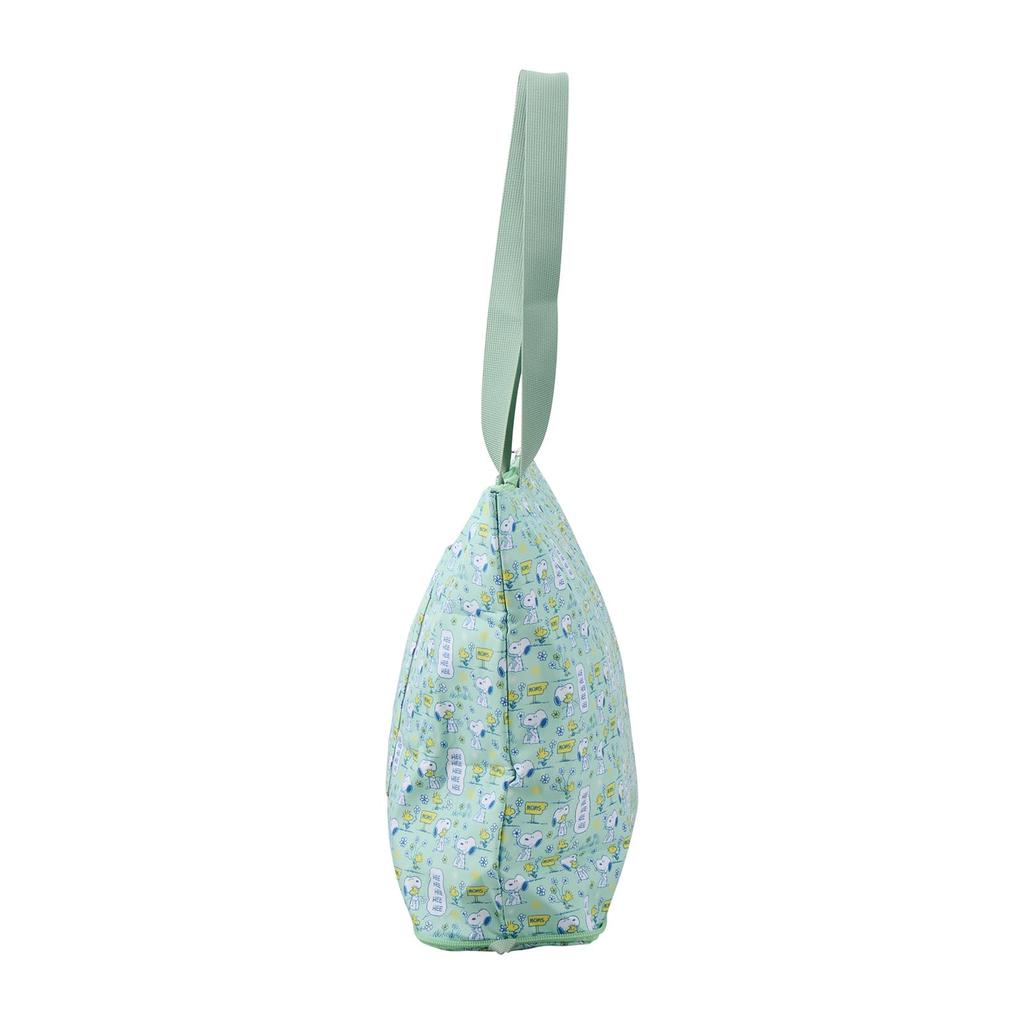 Sifre Peanuts Snoopy Foldable Tote Bag for Mint Flower Women, PN171,