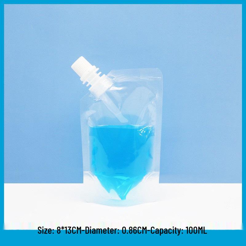 Transparent Pipspåse för Juice, Sojamjölk och Flytande Förpackning - Bärbar Vattenpåse för Takeaway