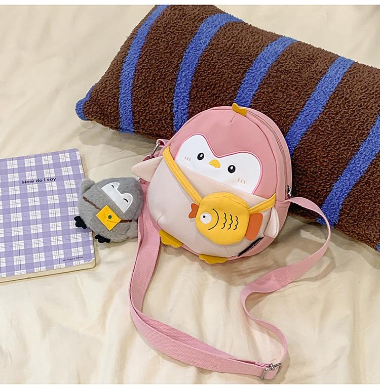 School Bag Cartoon Cute Kindergarten Baby Casual Versatile Single Shoulder Light Color Matching Outdoor Travel