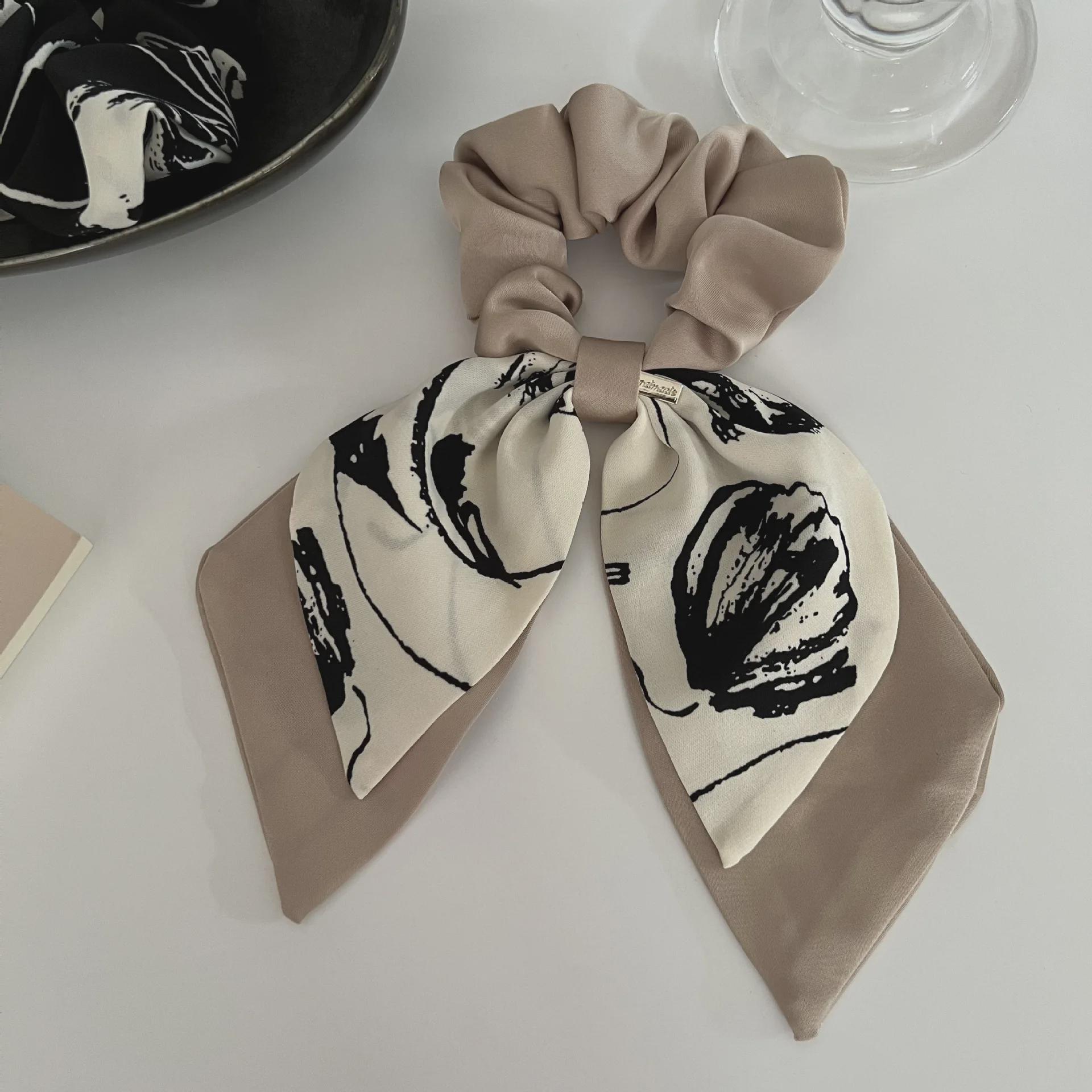 

Французское ретро атласное кольцо для волос с бантом для женщин