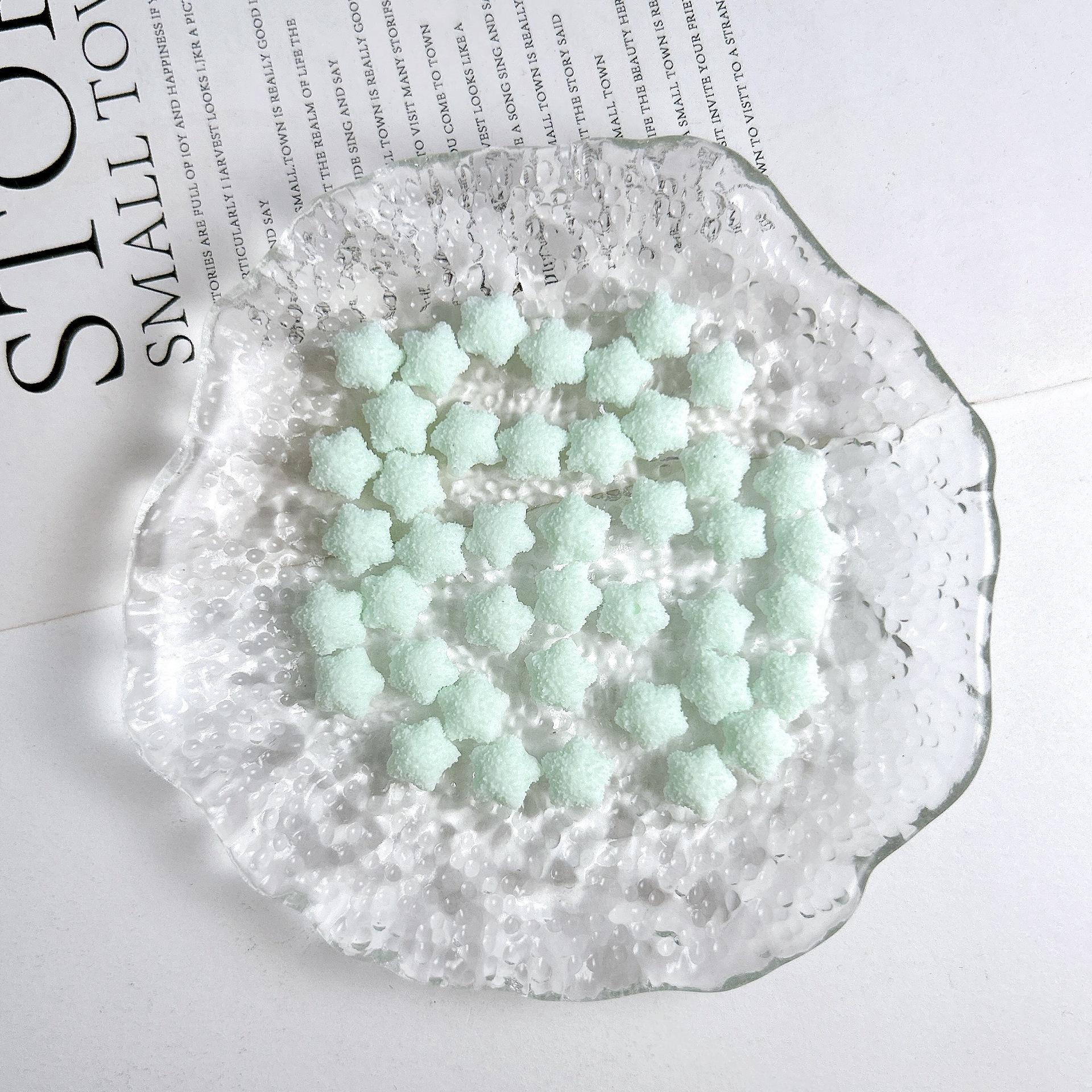 

Resin Star Macaron Candy Color DIY Handmade Earrings Studs Nail Art Accessories Materials м ята зелений колір