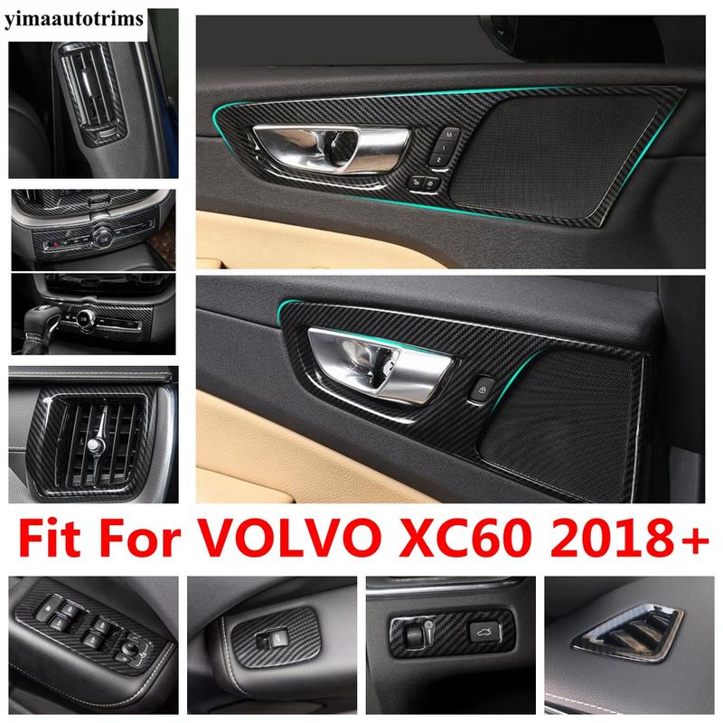Handle Bowl / Head Light Lamp / Window Lift Panel / Side AC Air Vent Cover Trim For VOLVO XC60 2018 - 2024 Interior Accessories