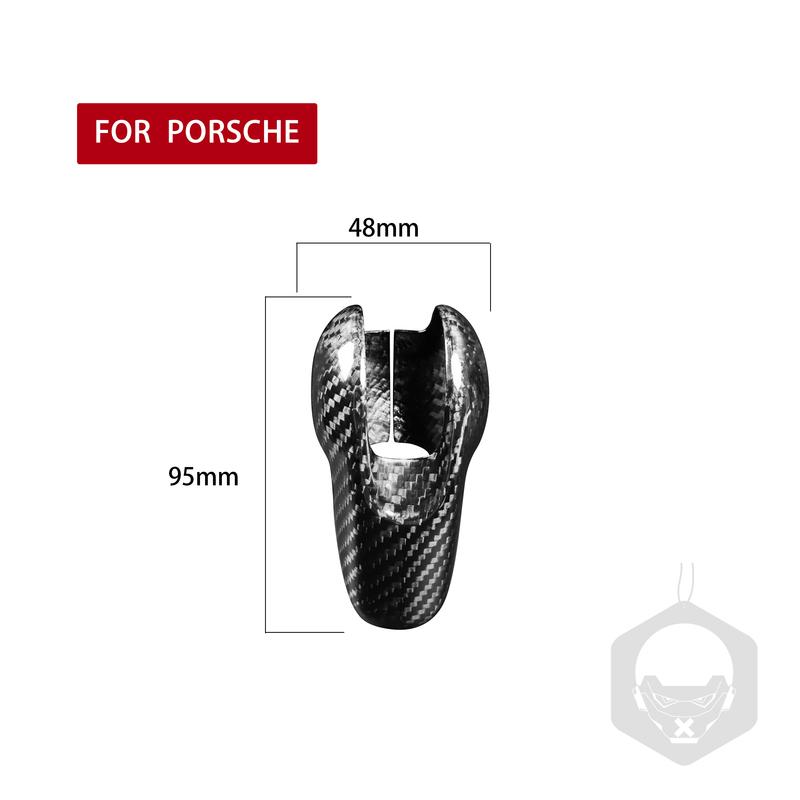 Car Accessorie Carbon Fiber Gear Shift Knob Handle Interior Cover Trim Sticker For Porsche Macan 911 Panamera Boxster Cayman 718