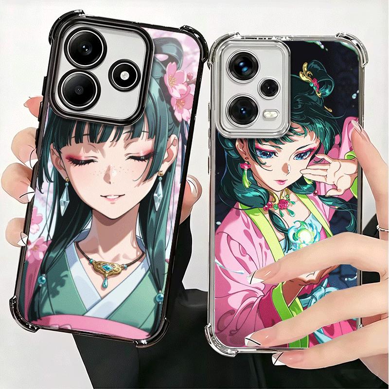 A-Apothecary D-Diaries Maomao Vergoldetes Handyhülle Für Xiaomi Redmi Note 14 15 Pro Plus 13 12 11 11S 11T 10 9S 9 5G Sturzfest Aira