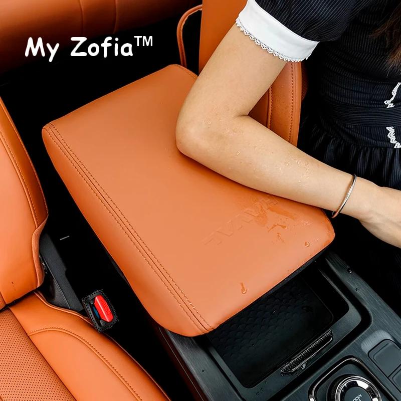 For Haval H9 2nd 2024 2025 Car Styling Interior Armrest Anti-dirty Pad Cover Sticker PU Leather Cover Modificated Accessories