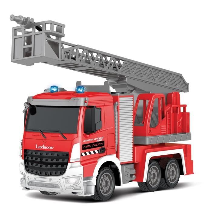 Camion de pompiers télécommandé LEXIBOOK CROSSLANDER® PRO avec effets sonores et lumineux