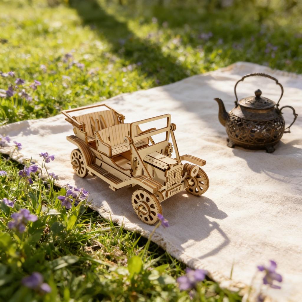 3D Wooden Puzzle Timeless Car DO-IT-YOURSELF Wooden Miniature Perfect As a Birthday Halloween Easter Christmas or Latest Year Present