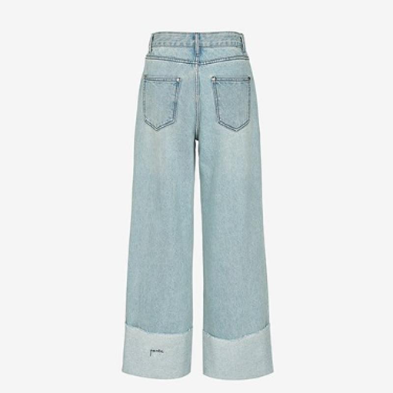 2ND SKIN Denim Roll Up Pants Ifwsn2200