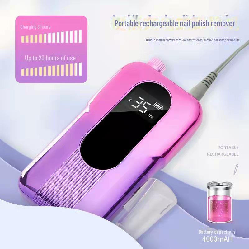 Rechargeable Portable Nail Polish Remover & Polisher 0-35,000 RPM
