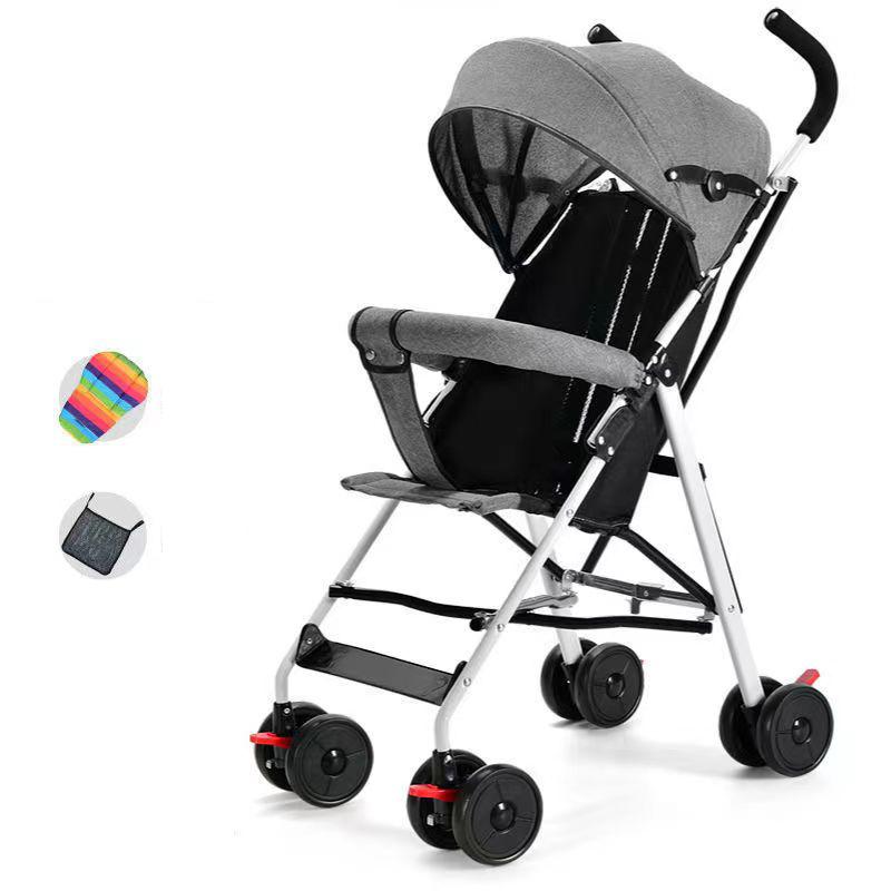 

Детская коляска, сверхлегкая, может сидеть/лежать, складная, простая, для детей, на четыре сезона, уличная коляска, портативная детская коляска 102*26cm серый