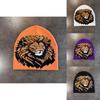 Lion Character Print Beanie With Plush Detailing For Kids And Teens Winter Fashion