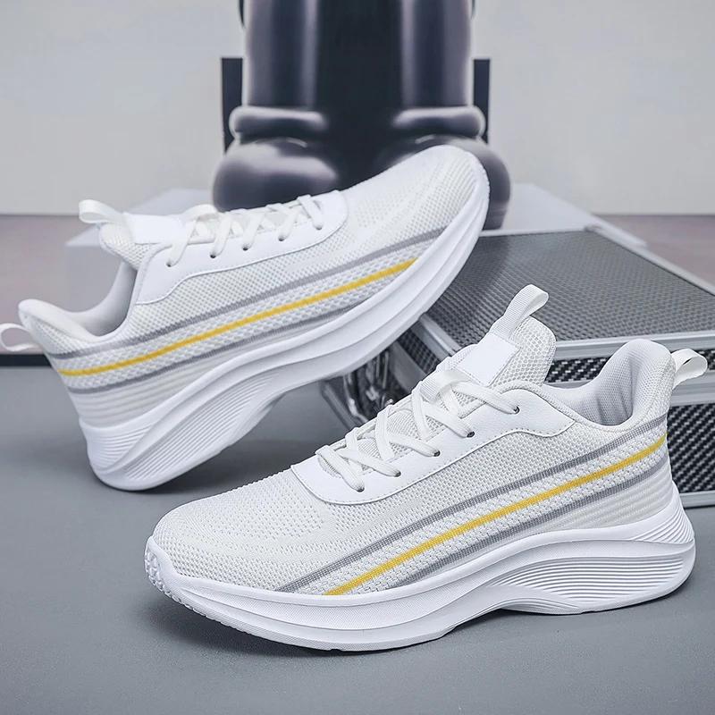 Men's Shoes 50 Big Size 49 Super Light Running Shoes Foreign Trade Casual Shoes Mesh Surface Flying Woven Breathable Sneakers