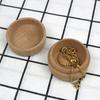 Round Wooden Box Beech Round Ring Box Solid Wood Gift Storage Box Earrings Necklace